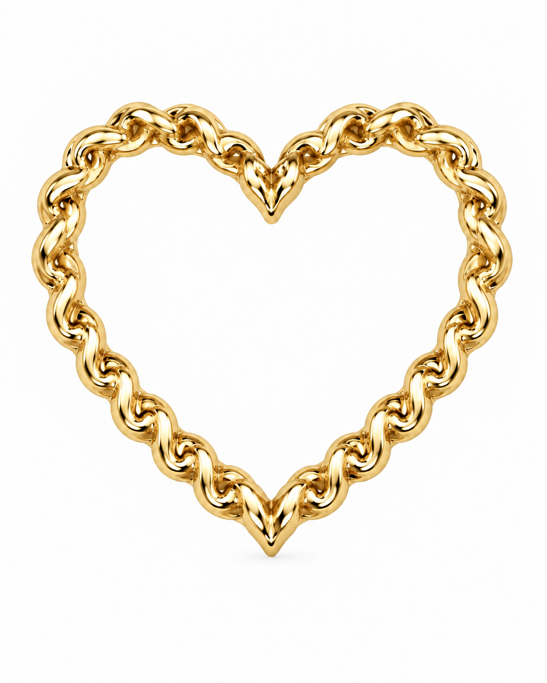 14K Yellow Gold Heart Charm 1.00 ct Lab Grown Diamond