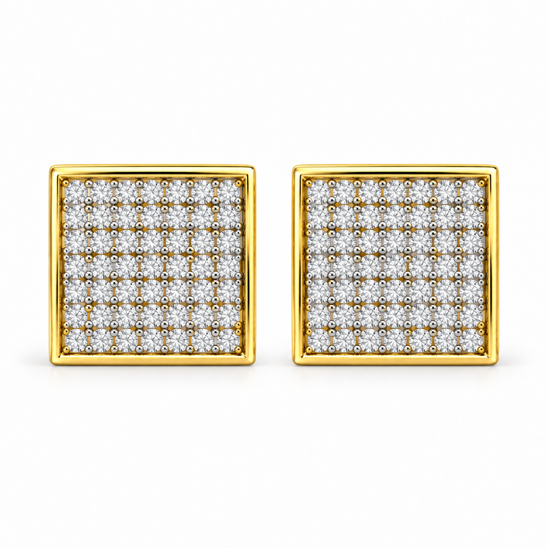 10K Yellow Gold Earrings 0.25 ct Natural Diamond