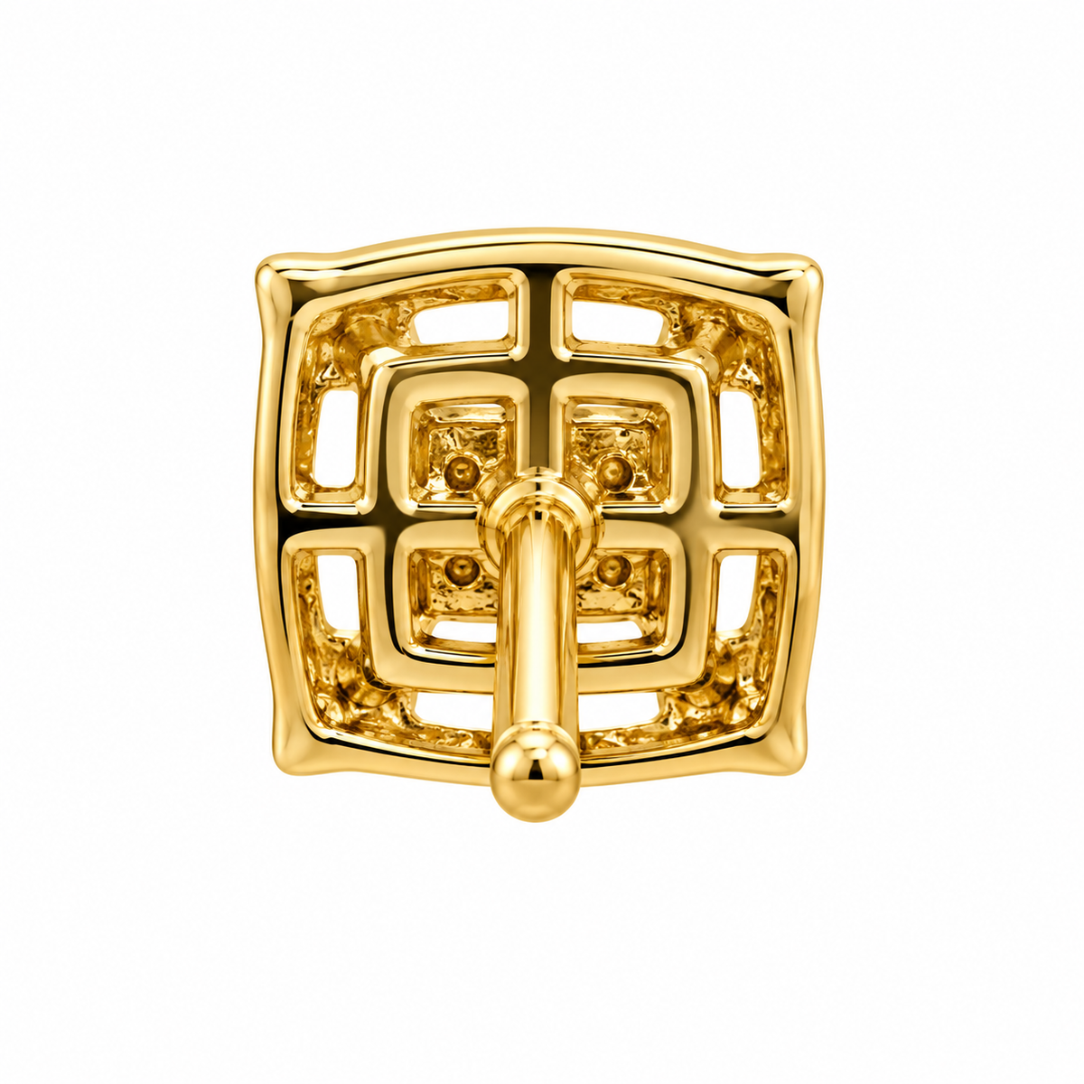 14K Yellow Gold Earrings 0.60 ct Natural Diamond