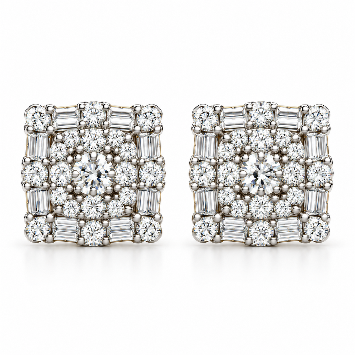 10K Yellow Gold Earrings 0.46 ct Natural Diamond