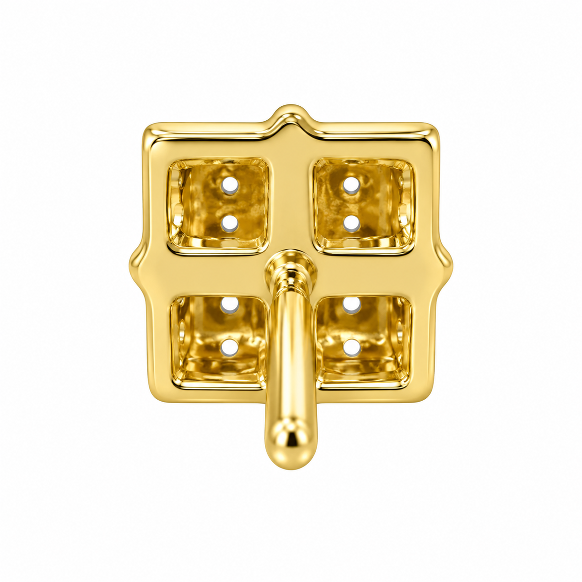 10K Yellow Gold Earrings 0.14 ct Natural Diamond