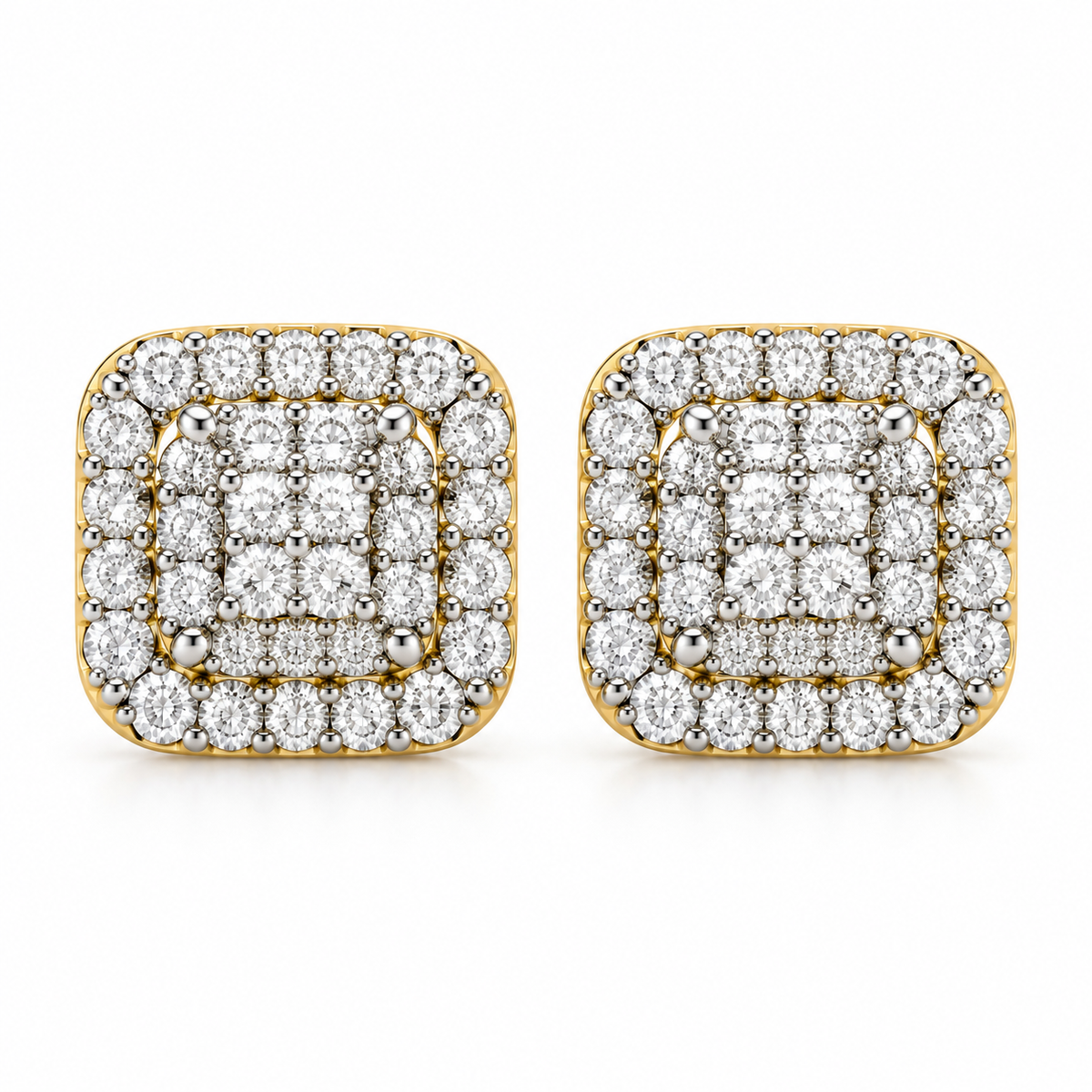 10K Yellow Gold Earrings 0.27 ct Natural Diamond