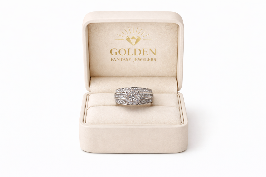 14K White Gold Women's Ring 1.84 ct Natural Diamond