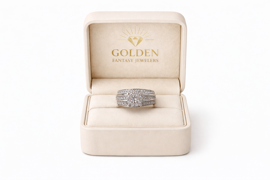 14K White Gold Women's Ring 1.84 ct Natural Diamond