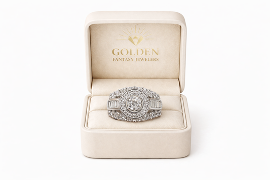 14K White Gold Ring 2.00 ct Natural Diamond