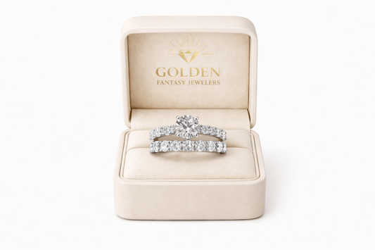 14K White Gold Women's Wedding Set 2.61 ct Round Natural Diamond