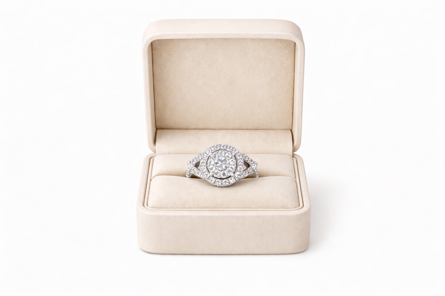 10K White Gold Women's Ring 1.00 ct Natural Diamond