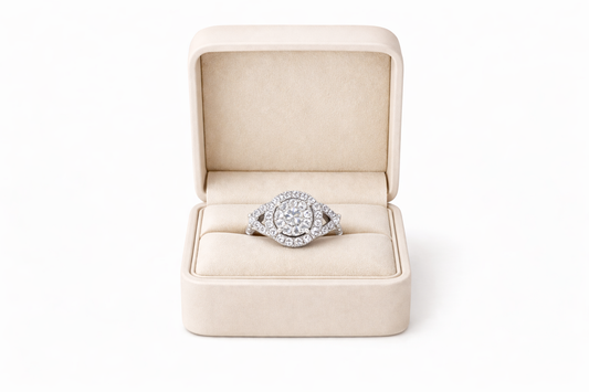 10K White Gold Women's Ring 1.00 ct Natural Diamond