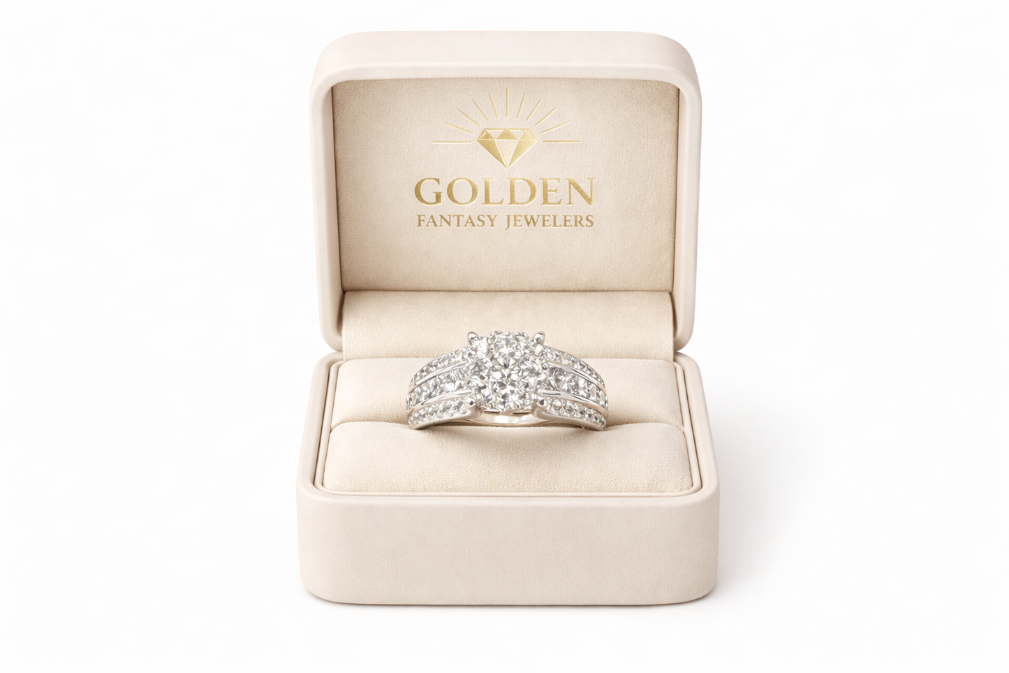 14K White Gold Women's Ring 1.53 ct Natural Diamond