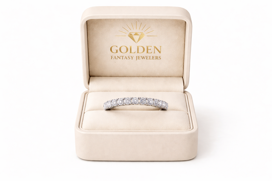 14K White Gold Band 2.08 ct Natural Diamond