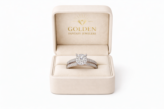 14K White Gold Women's Wedding Set 3.26 ct Natural Diamond