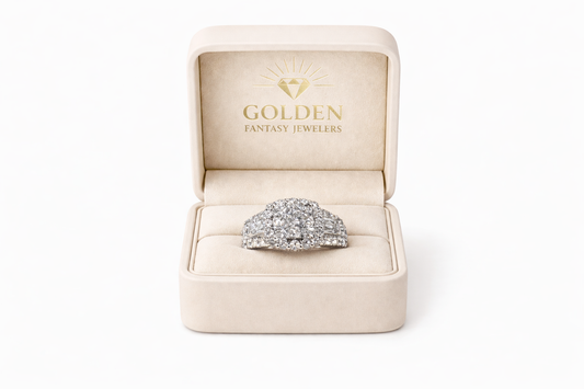 14K White Gold Women's Ring 2.19 ct Natural Diamond