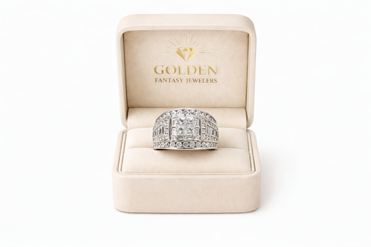 14K White Gold Women's Ring 2.00 ct Natural Diamond