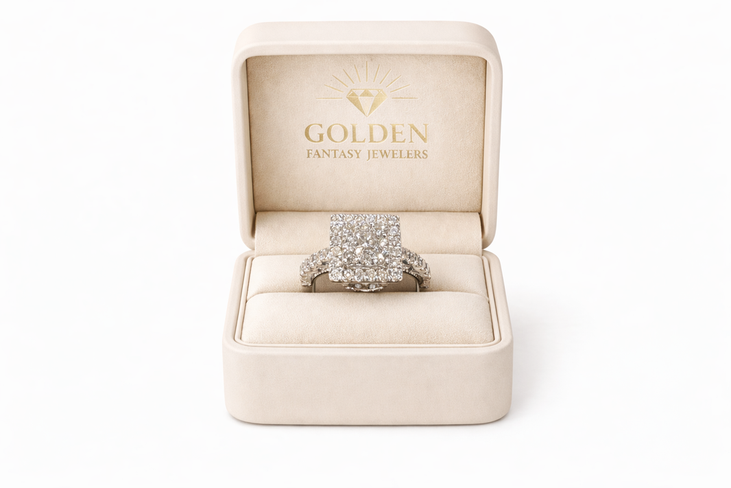 10K White Gold Ring 2.00 ct Natural Diamond