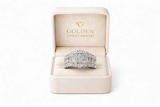 14K White Gold Women's Ring 2.18 ct Natural Diamond