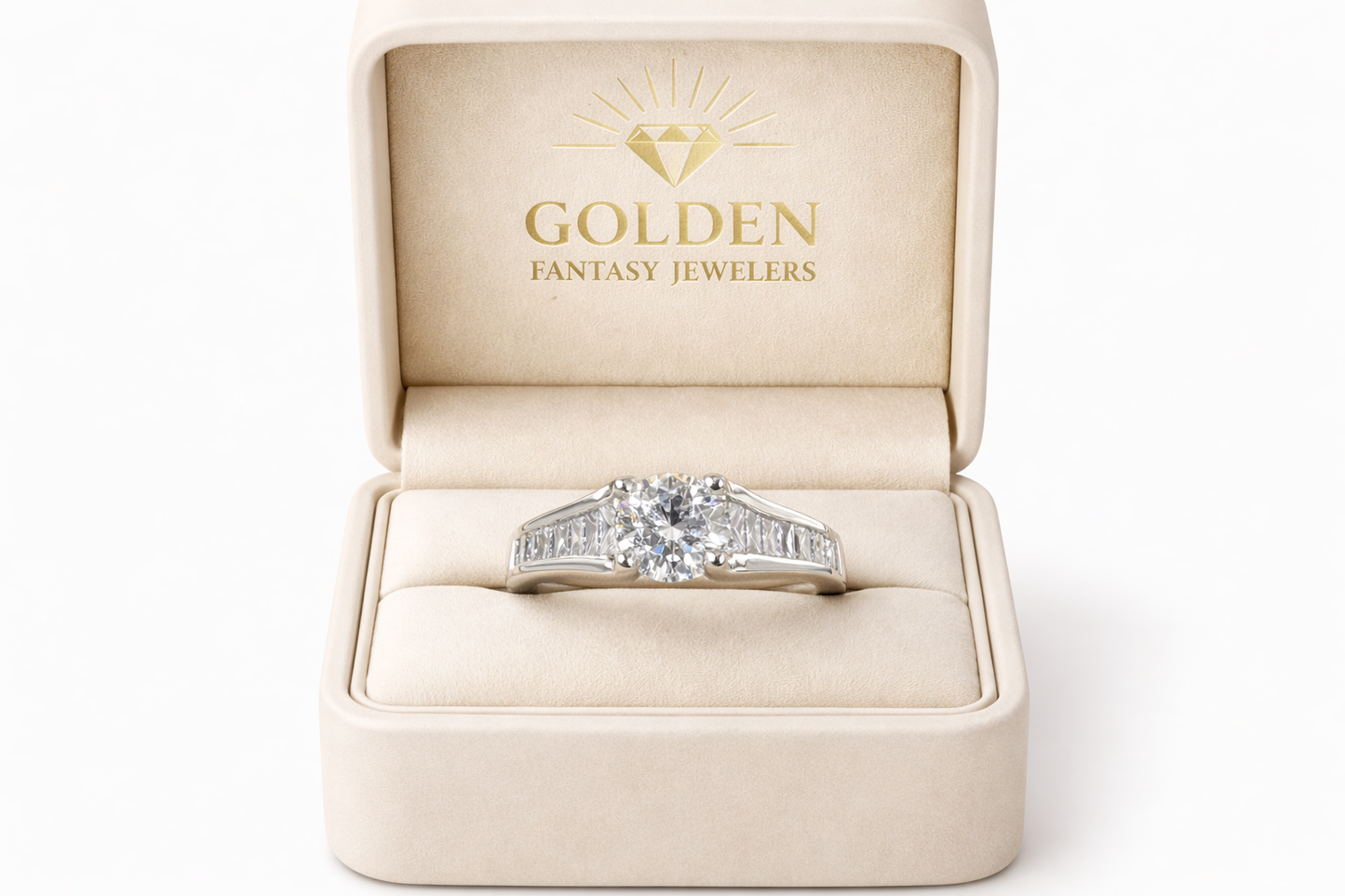 Platinum Women's Ring Round, Princess 1.00 ct Natural Diamond