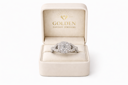 14K White Gold Women's Ring 0.84 ct Natural Diamond