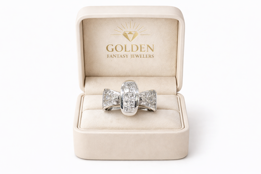 14K White Gold Women's Ring 0.65 ct Princess Natural Diamond