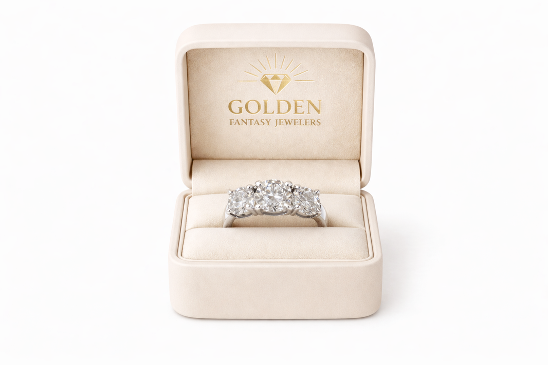 10K Yellow Gold Women's Ring 1.86 ct Natural Diamond