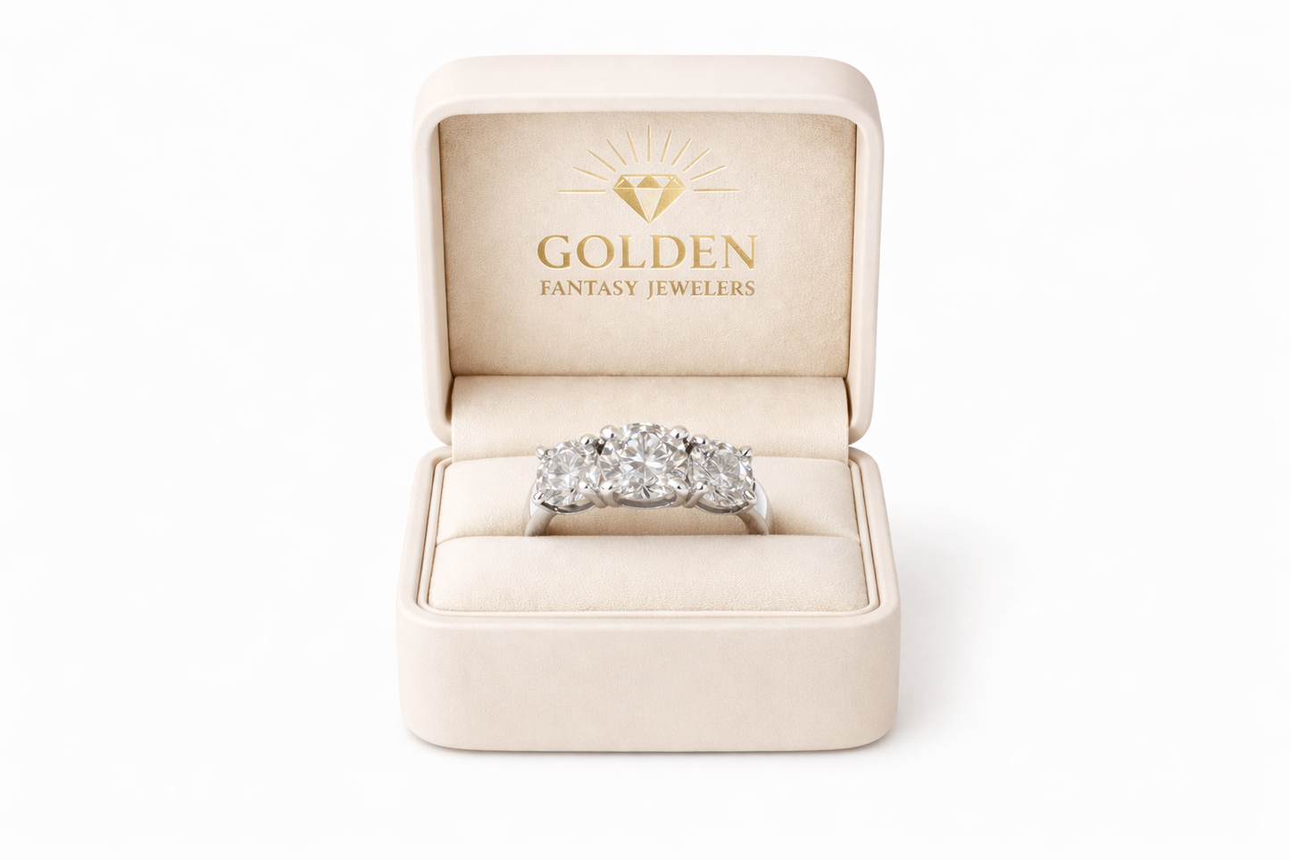 10K Yellow Gold Women's Ring 1.86 ct Natural Diamond