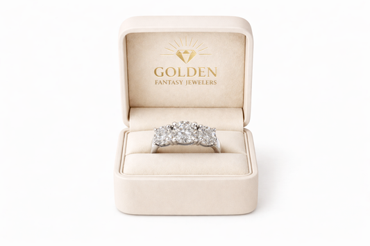 10K Yellow Gold Women's Ring 1.86 ct Natural Diamond