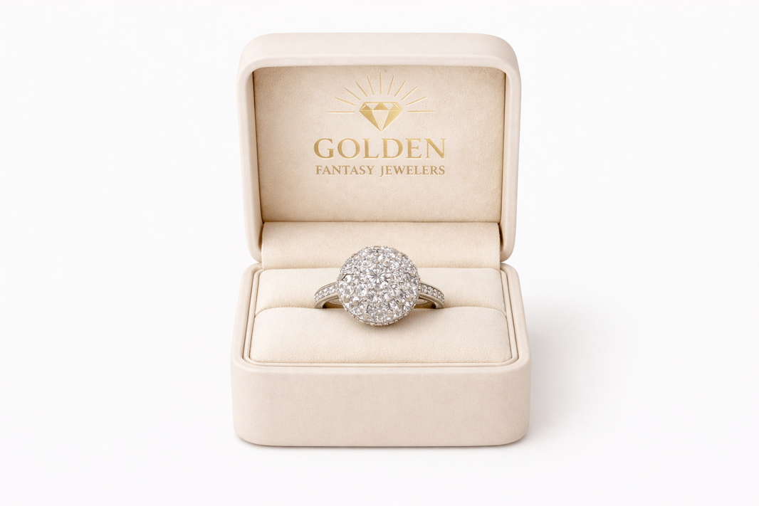 14K White Gold Ring 1.75 ct Natural Diamond
