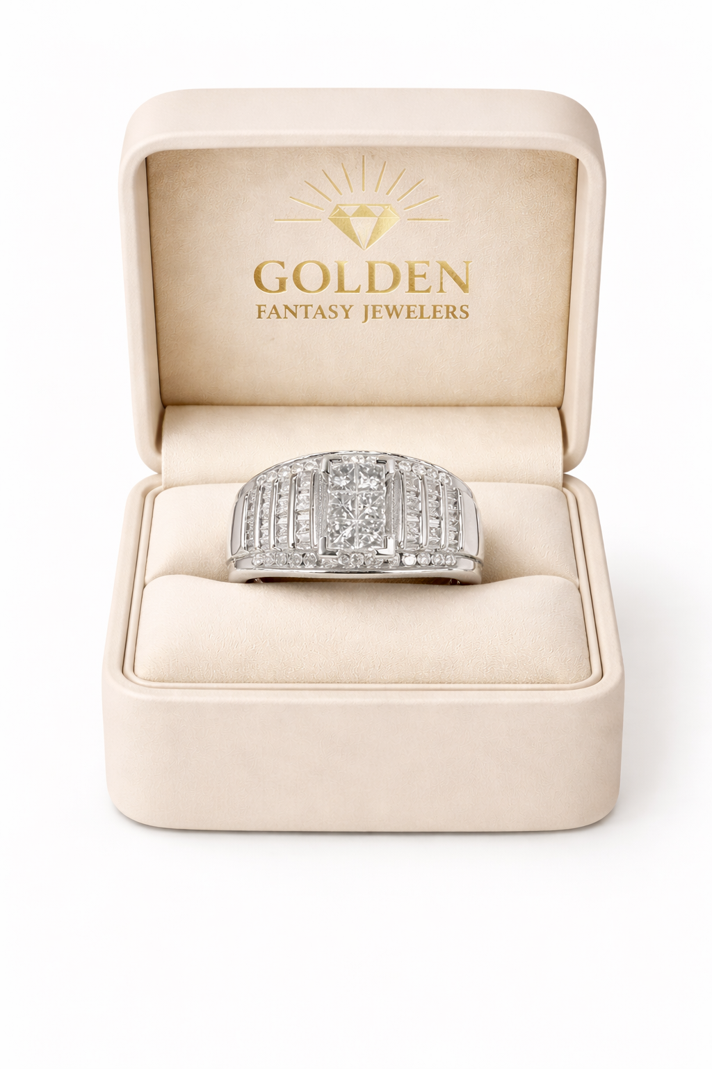 14K White Gold Women's Ring 1.50 ct Natural Diamond