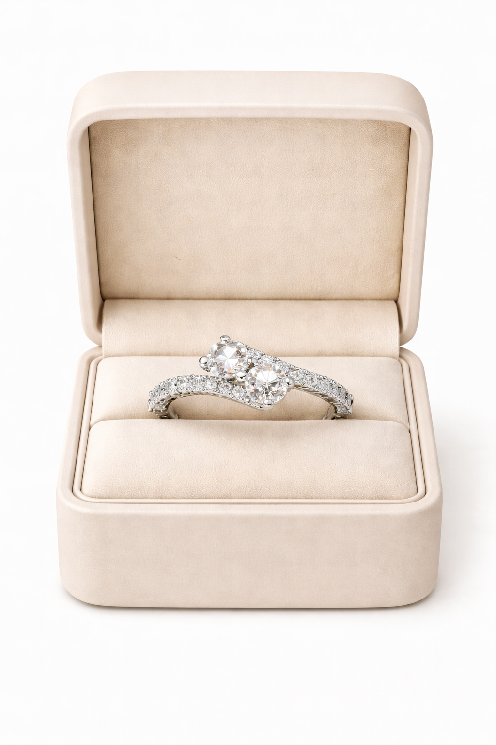 14K White Gold Ring 0.85 ct Natural Diamond