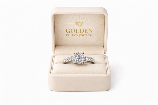 14K White Gold Women's Ring 1.47 ct Natural Diamond