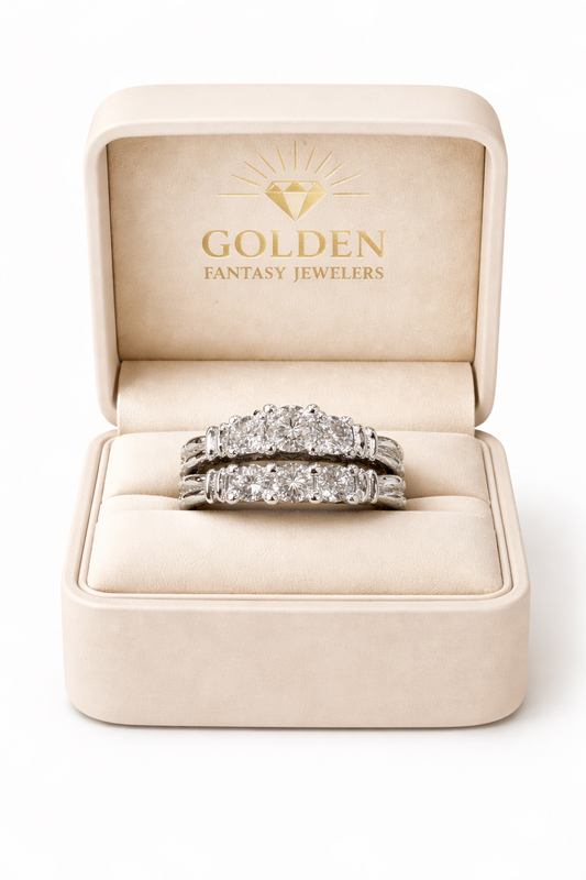 14K Yellow Gold Women's Jewelry Set 1.00 ct Natural Diamond