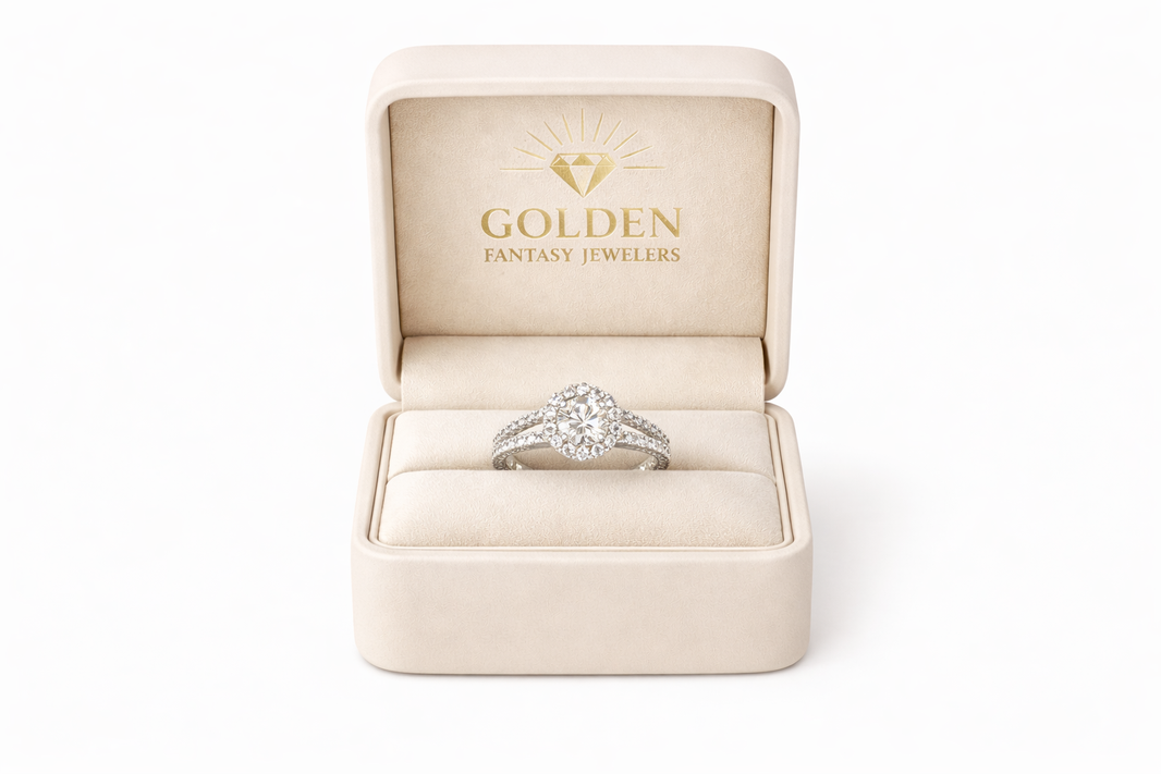 14K White Gold Women's Ring 0.86 ct Round Natural Diamond