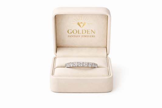 14K White Gold Women's Band 1.33 ct Natural Diamond