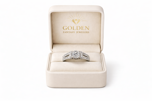 18K White Gold Women's Ring 1.24 ct Natural Diamond