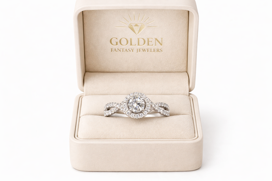 14K White Gold Ring 0.64 ct Natural Diamond