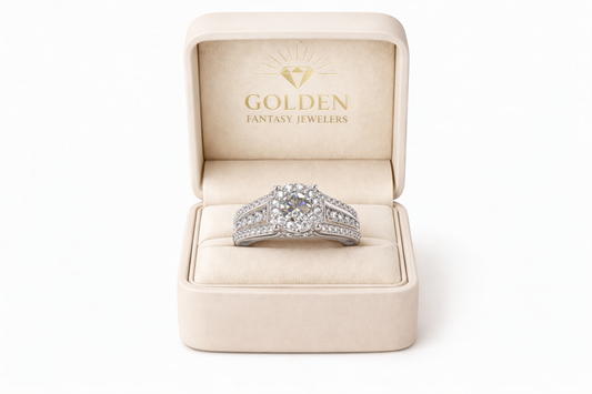 14K White Gold Women's Ring 1.00 ct Natural Diamond