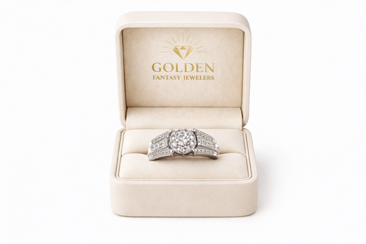 14K White Gold Women's Ring 0.82 ct Natural Diamond