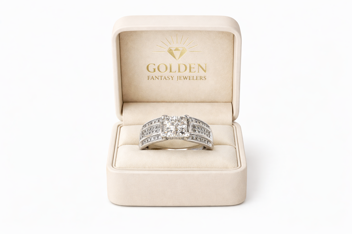 14K White Gold Women's Ring 1.25 ct Natural Diamond