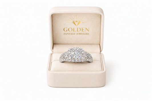 14K White Gold Women's Ring 2.19 ct Natural Diamond