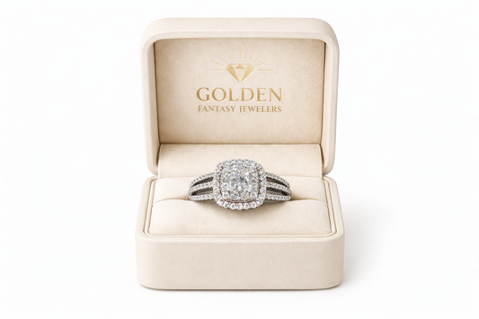 14K White Gold Women's Ring 0.85 ct Natural Diamond