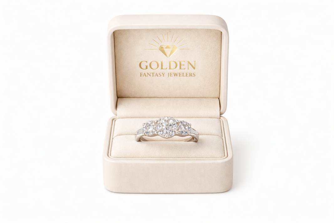 14K White Gold Women's Ring 0.50 ct Natural Diamond