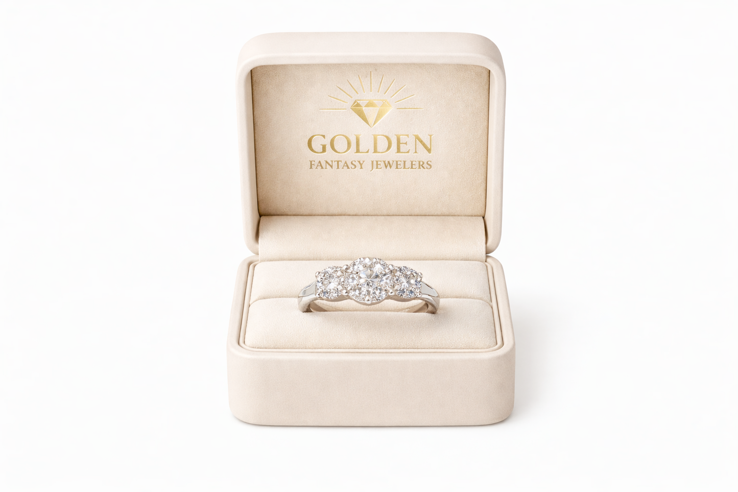 14K White Gold Women's Ring 0.50 ct Natural Diamond