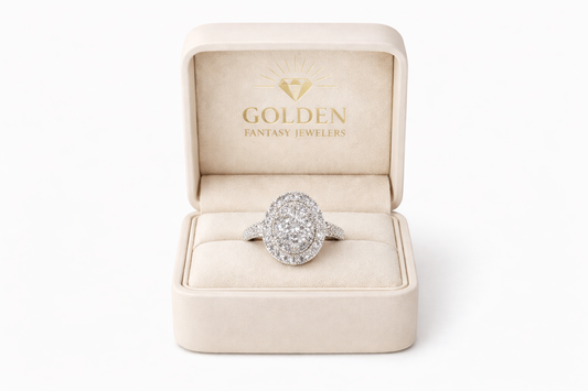 10K White Gold Women's Wedding Ring 2.00 ct Natural Diamond