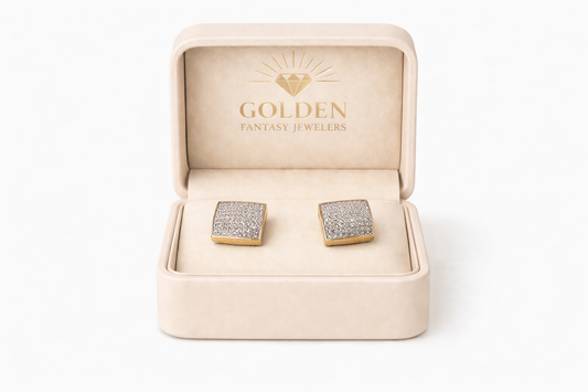 14K Yellow Gold Earrings 0.75 ct Natural Diamond