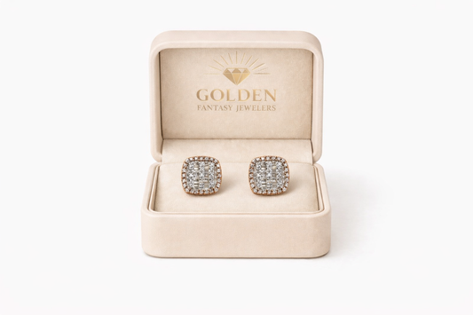 10K Rose Gold Earrings 0.50 ct Natural Diamond