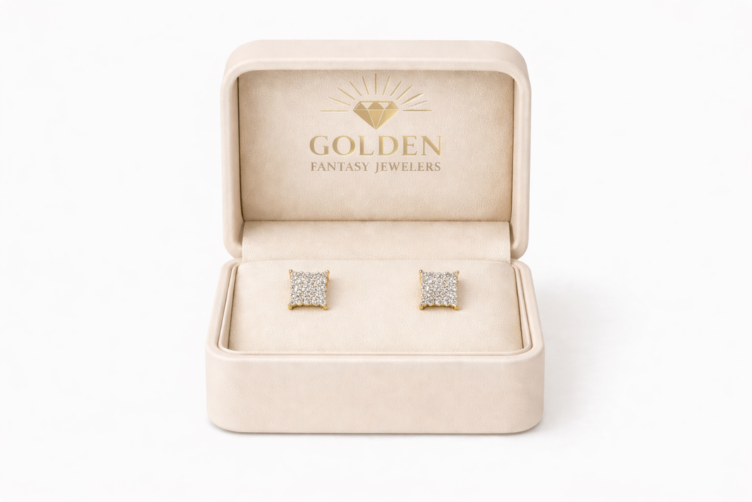 10K Yellow Gold Women's Earrings 0.25 ct Natural Diamond
