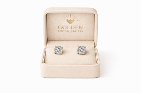 10K Yellow Gold Earrings 0.35 ct Natural Diamond