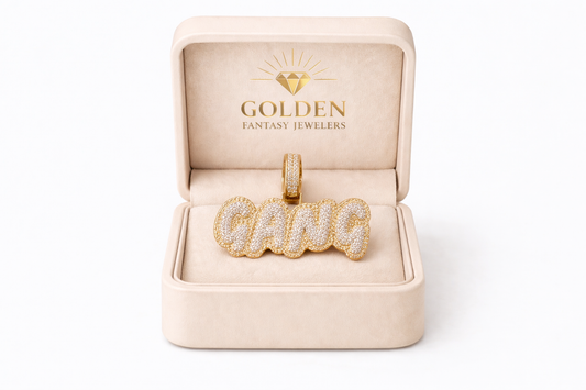 10K Two-Tone Gold “Gang” Charm 2.18 ct Natural Diamond