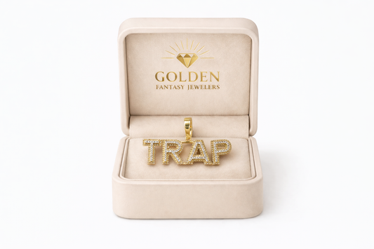 10K Two-Tone Gold “Trap” Charm 0.51 ct Natural Diamond
