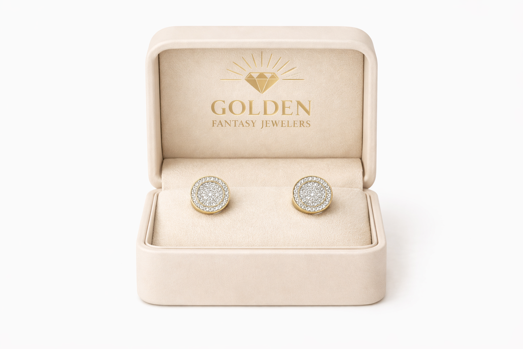 10K Yellow Gold earrings 0.25 ct Natural Diamond