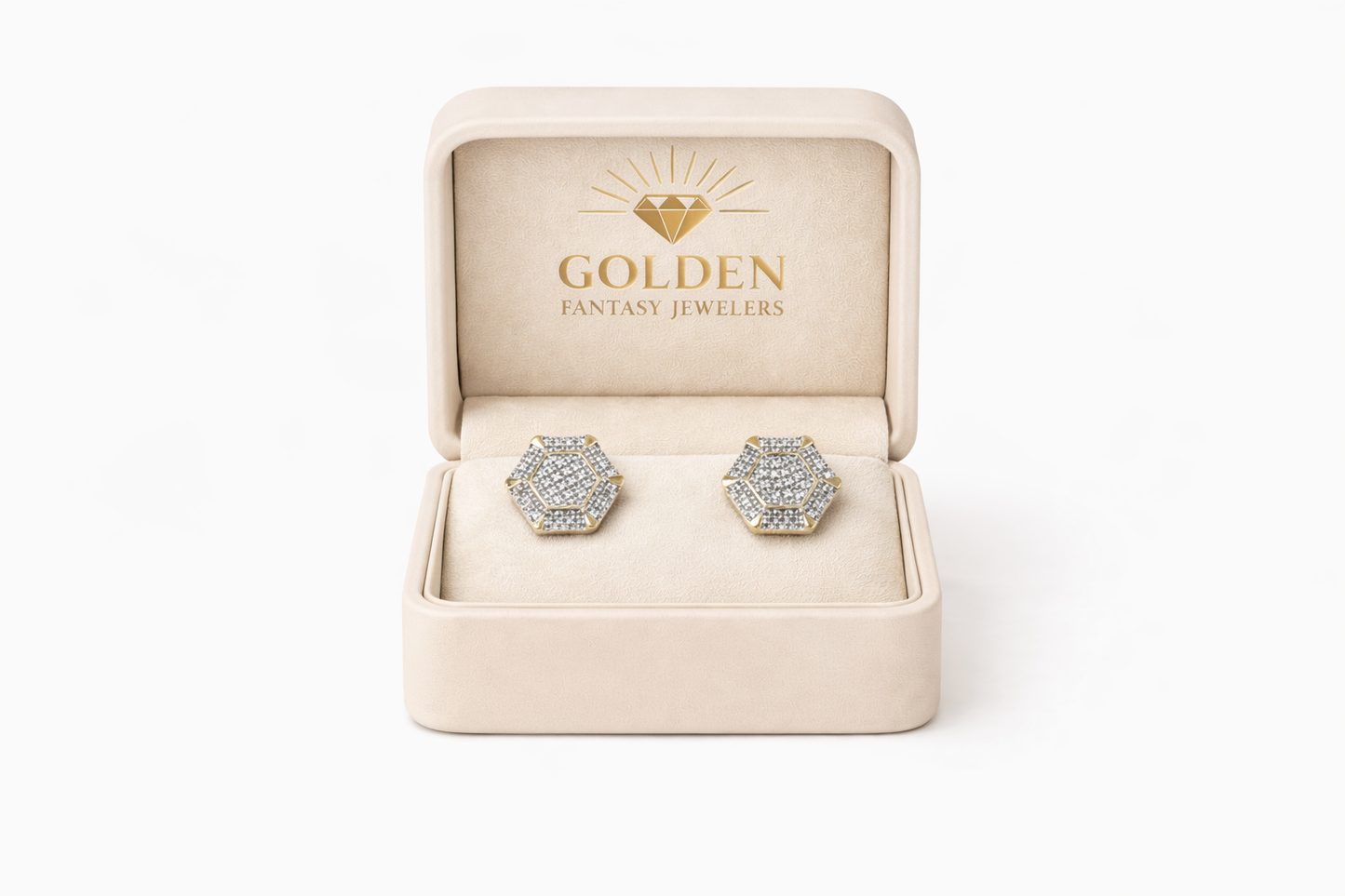 10K Yellow Gold Earrings 0.21 ct Natural Diamond
